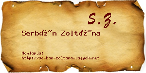 Serbán Zoltána névjegykártya
